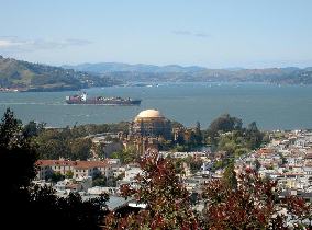 San Francisco's Billionaires Row -- and the Golden Gate Bridge is just out of the frame to the left.